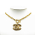 Chanel B Chanel Gold Gold Plated Metal CC Quilted Pendant Necklace France