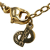 Christian Dior B Dior Gold Gold Plated Metal Logo Pendant Necklace Italy