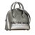 Balenciaga AB Balenciaga Silver Calf Leather XXS Glitter Ville Top Handle Bag Italy