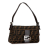 Fendi B Fendi Brown Canvas Fabric Zucca Baguette Italy