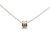 Bvlgari B Bvlgari Silver 18K White Gold Metal Diamonds B. Zero1 Pendant Necklace Italy