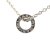 Bvlgari B Bvlgari Silver 18K White Gold Metal Diamonds B. Zero1 Pendant Necklace Italy