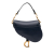 Christian Dior AB Dior Blue Navy Calf Leather Mini Saddle Bag Italy