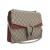 Gucci B Gucci Brown Beige with Red Coated Canvas Fabric Medium GG Supreme Dionysus Shoulder Bag Italy