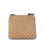 Gucci B Gucci Brown Light Brown Coated Canvas Fabric GG Canvas Web Crossbody Italy