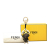 Fendi AB Fendi Brown with Yellow Canvas Fabric Zucca Space Monkey Bag Charm Italy