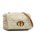 Christian Dior AB Dior White Fur Natural Material Medium Shearling Cannage Caro Bag Italy