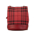 Burberry AB Burberry Red Canvas Fabric Baby Overdyed Horseferry Check Bucket Bag Italy