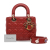 Christian Dior AB Dior Red Lambskin Leather Leather Small Lambskin Cannage My ABCDior Lady Dior Italy