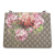 Gucci B Gucci Brown Beige Coated Canvas Fabric Medium GG Supreme Blooms Dionysus Shoulder Bag Italy