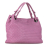 Bottega Veneta B Bottega Veneta Pink Calf Leather Intrecciato Bella Tote Italy