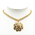 Chanel B Chanel Gold Gold Plated Metal CC Flower Pendant Necklace France