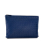 Bottega Veneta B Bottega Veneta Blue Nappa Leather Leather Large Nappa Intrecciato Flat Zip Biletto Pouch Italy