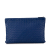 Bottega Veneta B Bottega Veneta Blue Nappa Leather Leather Large Nappa Intrecciato Flat Zip Biletto Pouch Italy