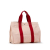 Hermès AB Hermès Pink Light Pink with Red Canvas Fabric Toile Bora Bora Tote GM France