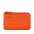 Bottega Veneta AB Bottega Veneta Orange Calf Leather Intrecciato Bi-fold Wallet Italy