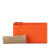 Bottega Veneta AB Bottega Veneta Orange Calf Leather Intrecciato Bi-fold Wallet Italy