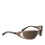 Prada B Prada Brown N/a Plastic SPR 571 Tinted Sunglasses Italy