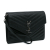 Saint Laurent AB Saint Laurent Black Calf Leather Grain De Poudre Matelasse Cassandre Flap Pouch Italy