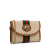 Gucci B Gucci Brown Beige Canvas Fabric Mini Rajah Web Chain Crossbody Bag Italy