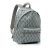 Christian Dior AB Dior Gray Coated Canvas Fabric CD Diamond Rider Zipped Backpack Italy