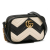 Gucci B Gucci Black with White Calf Leather Mini GG Marmont Matelasse Crossbody Bag Italy