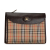 Burberry B Burberry Brown Beige Canvas Fabric Haymarket Check Clutch United Kingdom