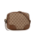 Gucci B Gucci Brown Beige Canvas Fabric GG Bree Crossbody Italy