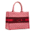 Christian Dior AB Dior Red Canvas Fabric Medium Dioramour Book Tote Italy