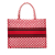 Christian Dior AB Dior Red Canvas Fabric Medium Dioramour Book Tote Italy