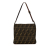 Fendi B Fendi Brown Canvas Fabric Zucca Shoulder Bag Italy