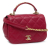 Chanel AB Chanel Red Burgundy Caviar Leather Leather Mini Caviar Carry Around Flap Italy