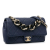 Chanel AB Chanel Blue Dark Blue Lambskin Leather Leather Small Lambskin Elegant Chain Single Flap Italy