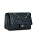 Chanel B Chanel Blue Dark Blue Caviar Leather Leather Medium Classic Caviar Double Flap France