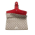 Gucci B Gucci Brown Beige with Red Coated Canvas Fabric Small GG Supreme Dionysus Shoulder Bag Italy