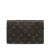 Louis Vuitton AB Louis Vuitton Brown Dark Pink Monogram Canvas Canvas Monogram Flore Wallet On Chain France