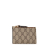 Gucci B Gucci Brown Beige Coated Canvas Fabric GG Supreme Coin Case Italy