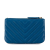 Chanel B Chanel Blue Lambskin Leather Leather Chevron Lambskin O Case Pouch Italy