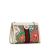 Gucci AB Gucci Brown Coated Canvas Fabric Small GG Supreme Flora Ophidia Chain Shoulder Bag Italy