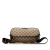 Gucci B Gucci Brown Beige Canvas Fabric GG Waist Pouch Italy