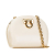 Salvatore Ferragamo B Ferragamo White Ivory Calf Leather Mini Gancini Chain Crossbody Italy