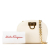 Salvatore Ferragamo B Ferragamo White Ivory Calf Leather Mini Gancini Chain Crossbody Italy