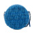 Chanel AB Chanel Blue Tweed Fabric Quilted Round Clutch With Chain Italy