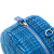 Chanel AB Chanel Blue Tweed Fabric Quilted Round Clutch With Chain Italy