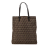 Fendi B Fendi Brown Dark Brown Canvas Fabric Zucchino Tote Italy