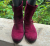 Jimmy Choo Burgundy Suede Gold Tone Buckle Branded Biker Ankle Boots