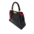 Fendi B Fendi Black with Red Calf Leather Medium Bicolor Iconic Peekaboo Defender Satchel Italy