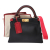 Fendi B Fendi Black with Red Calf Leather Medium Bicolor Iconic Peekaboo Defender Satchel Italy