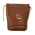 Gucci B Gucci Brown Calf Leather Mini GG Marmont Diagonal Matelasse 2.0 Bucket Bag Italy