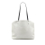 Prada AB Prada White Canvas Fabric Canapa Racing Logo Shopping Tote Italy